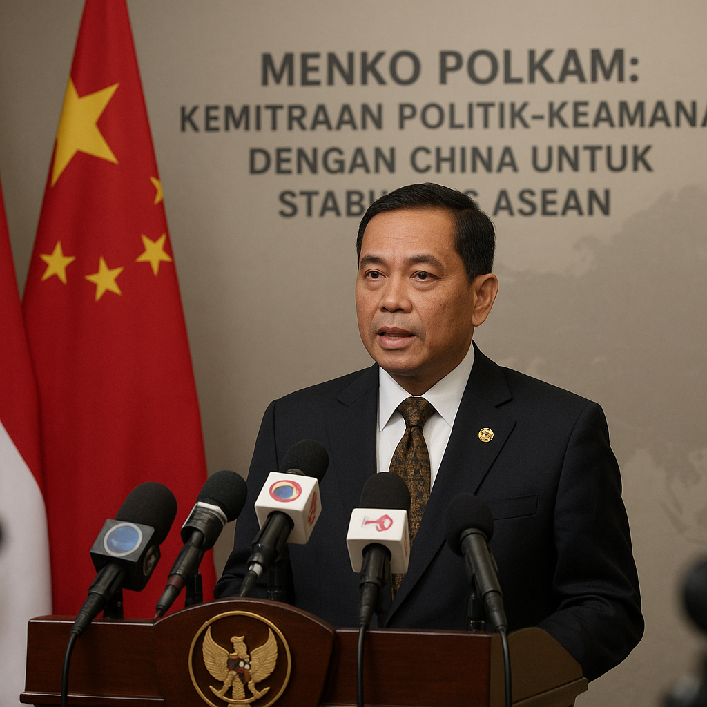 Menko Polkam Tekankan Pentingnya Kemitraan Politik-Keamanan dengan China untuk Stabilitas ASEAN