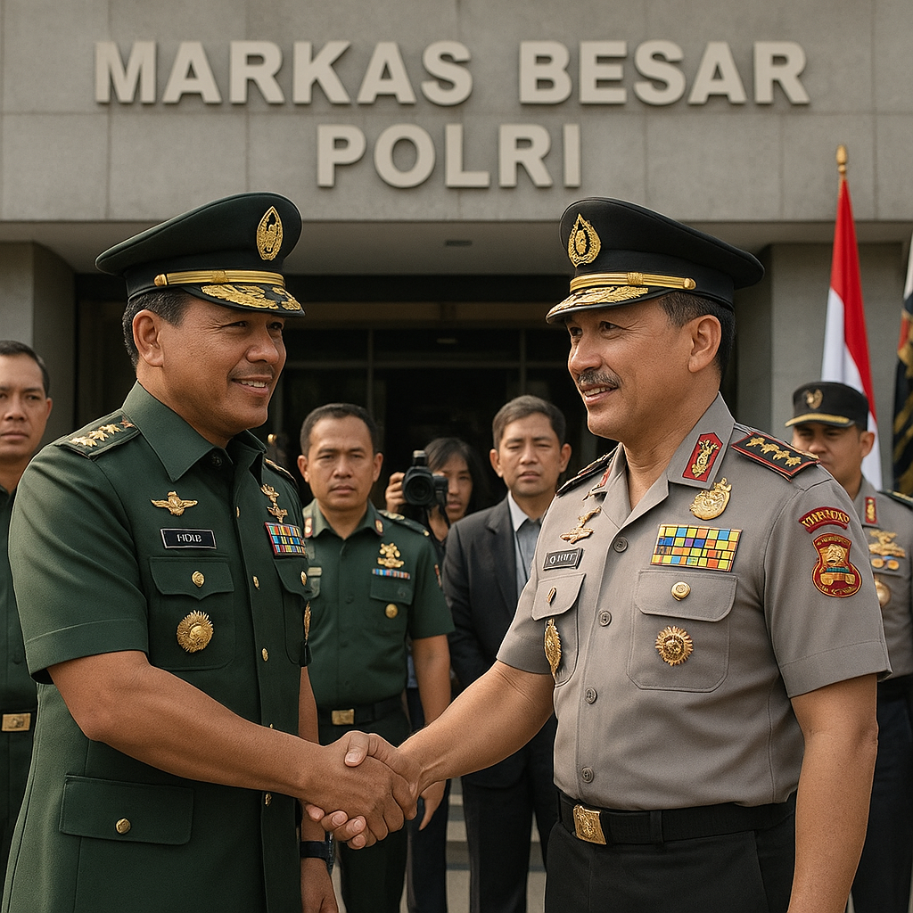 Tingkatkan Sinergi, Panglima TNI Kunjungi Markas Besar Polri