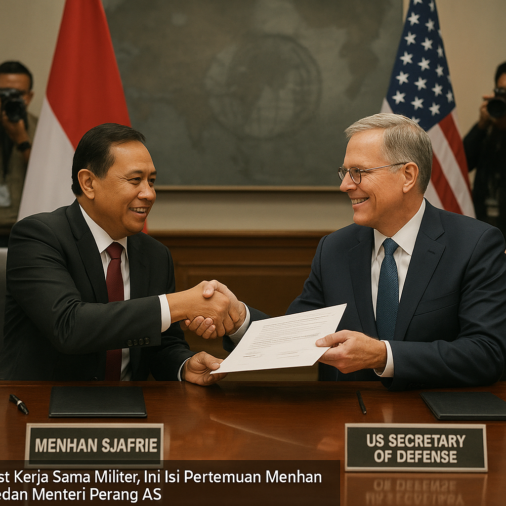 Perkuat Kerja Sama Militer, Ini Isi Pertemuan Menhan Sjafrie dan Menteri Perang AS