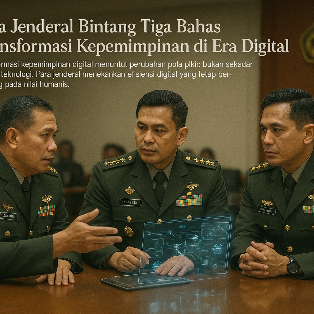 Tiga Jenderal Bintang Tiga Bahas Transformasi Kepemimpinan di Era Digital