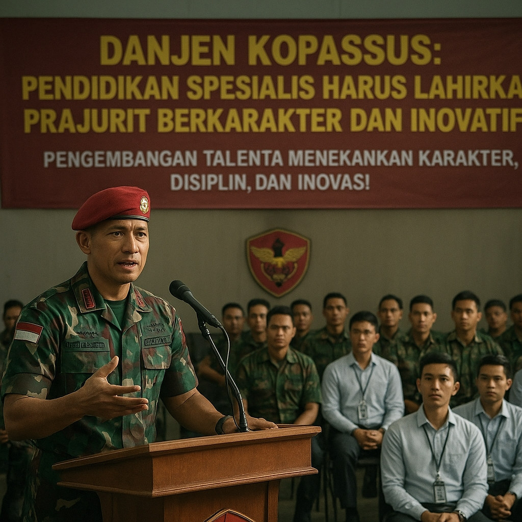 Danjen Kopassus: Pendidikan Spesialis Harus Lahirkan Prajurit Berkarakter dan Inovatif