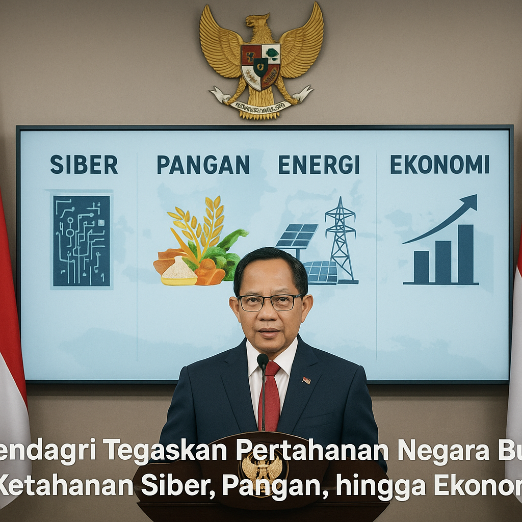 Mendagri Tegaskan Pertahanan Negara Butuh Ketahanan Siber, Pangan, hingga Ekonomi
