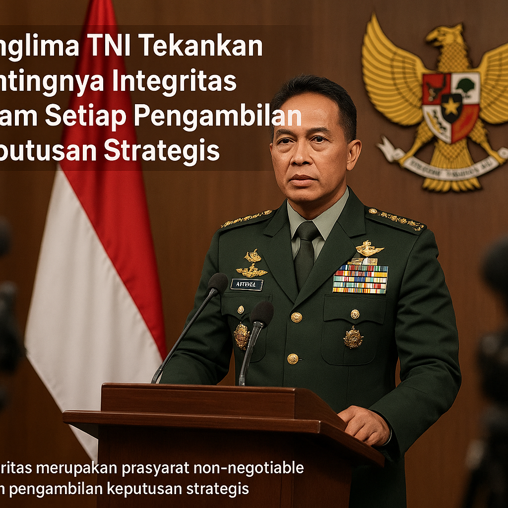 Panglima TNI Tekankan Pentingnya Integritas dalam Setiap Pengambilan Keputusan Strategis