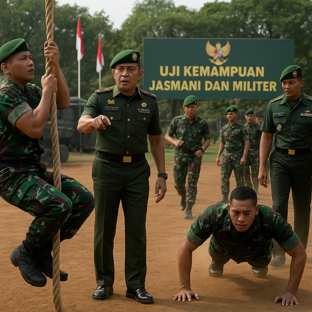 TNI AD Uji Kemampuan Jasmani dan Militer Pati hingga Danyon