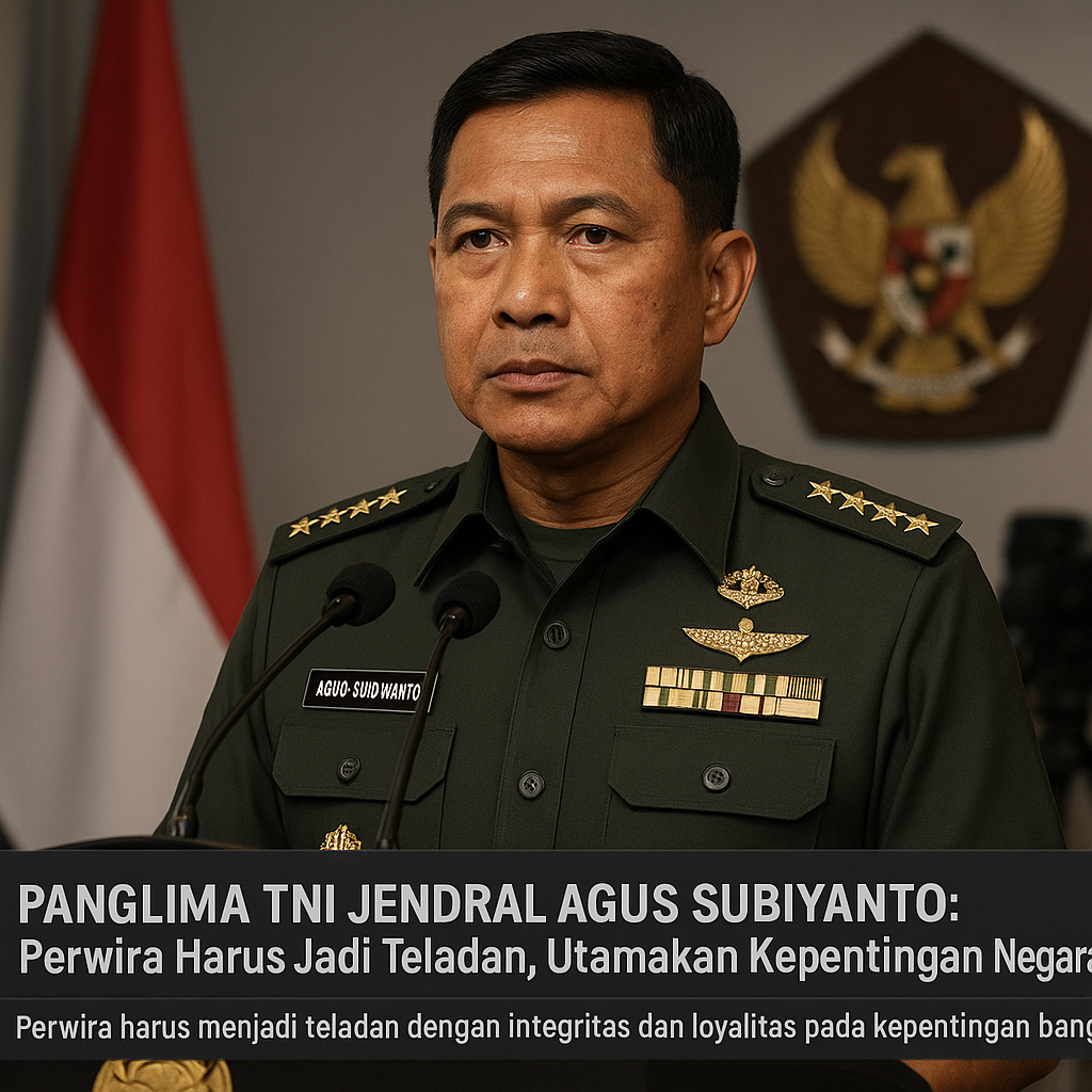 Panglima TNI Jenderal Agus Subiyanto: Perwira Harus Jadi Teladan, Utamakan Kepentingan Negara