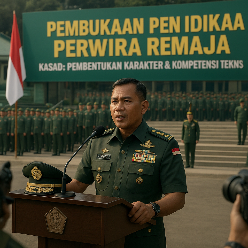 Kasad Buka Pendidikan Perwira Remaja, Fokus pada Pembentukan Karakter dan Kompetensi Teknis