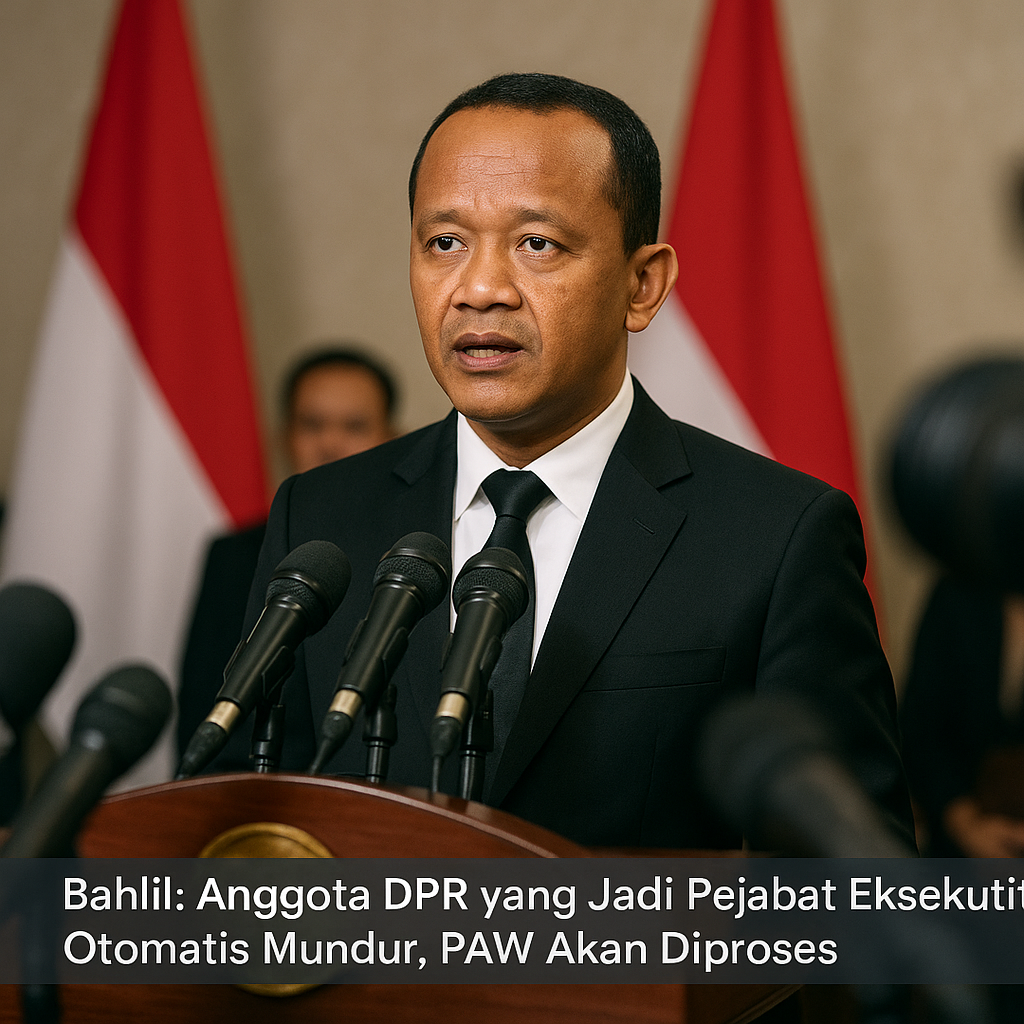 Bahlil: Anggota DPR yang Jadi Pejabat Eksekutif Otomatis Mundur, PAW Akan Diproses