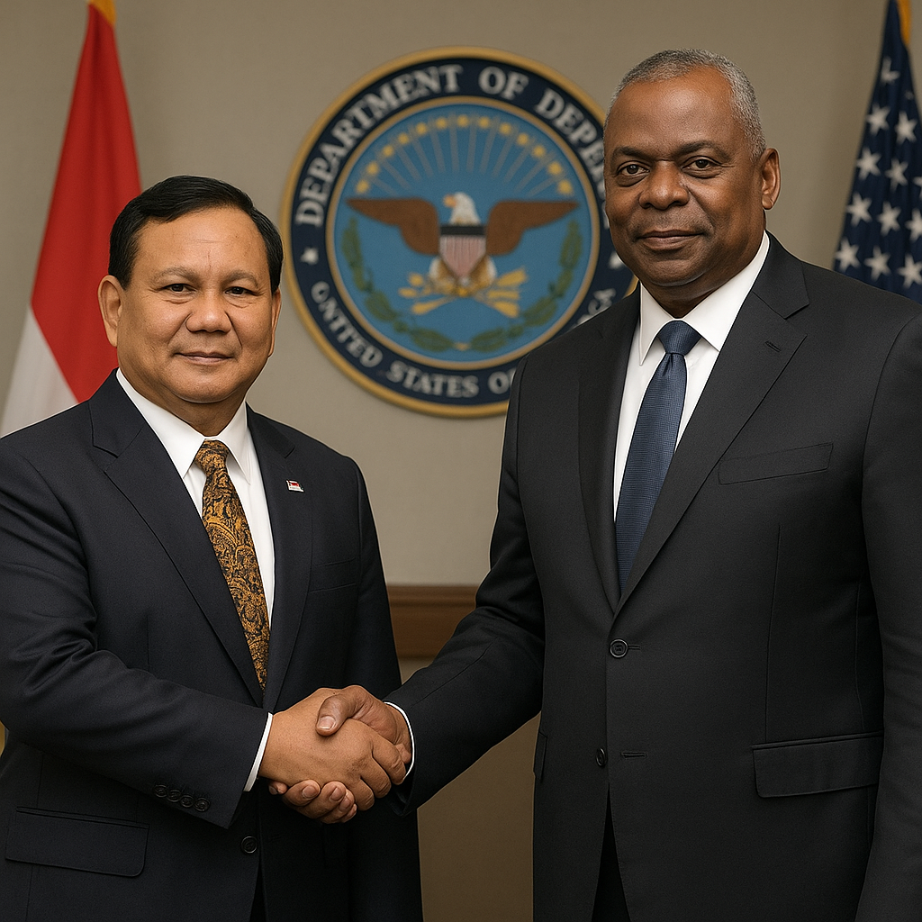 Menhan Sjafrie Bertemu Menteri Perang Amerika Serikat di Pentagon