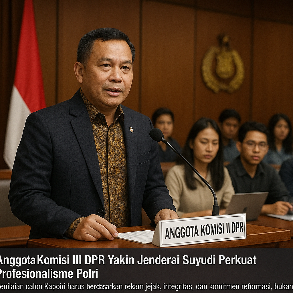 Anggota Komisi III DPR Yakin Jenderal Suyudi Perkuat Profesionalisme Polri
