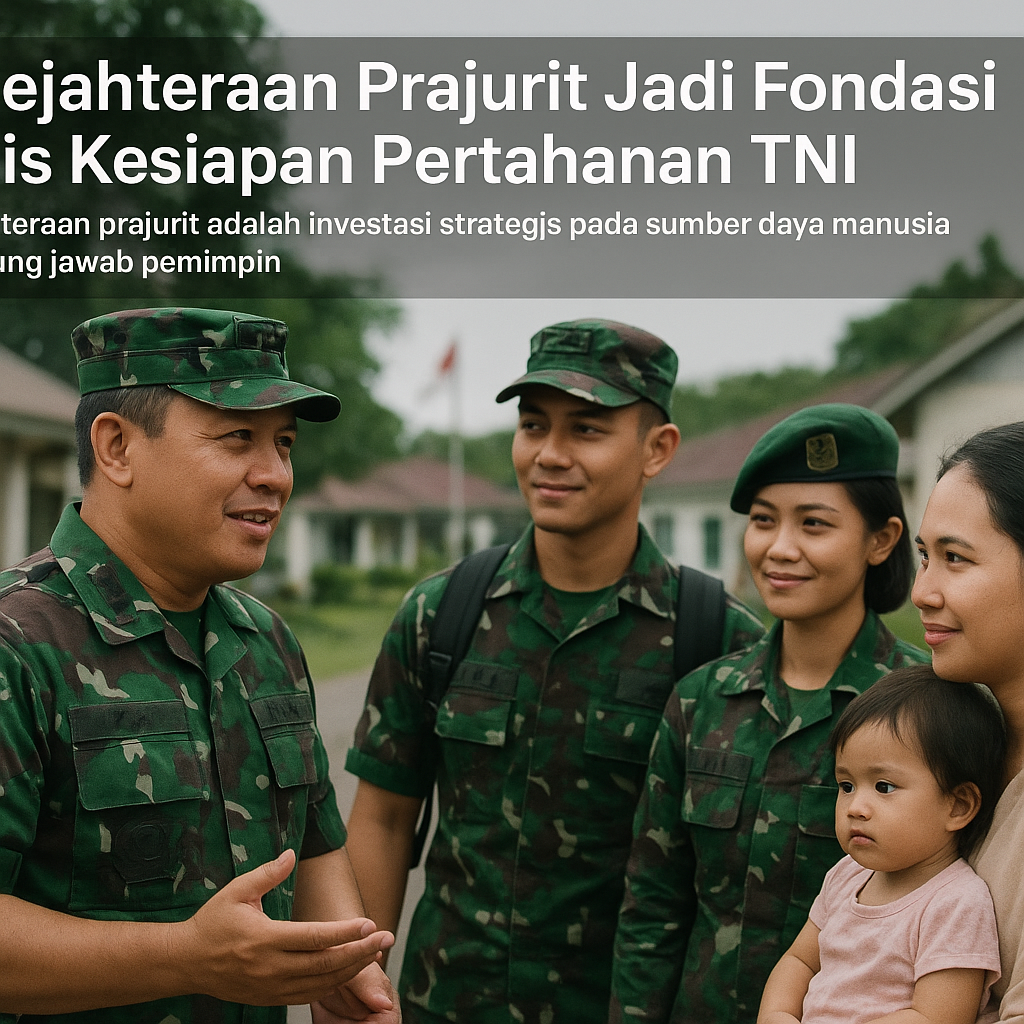 Kesejahteraan Prajurit Jadi Fondasi Kritis Kesiapan Pertahanan TNI