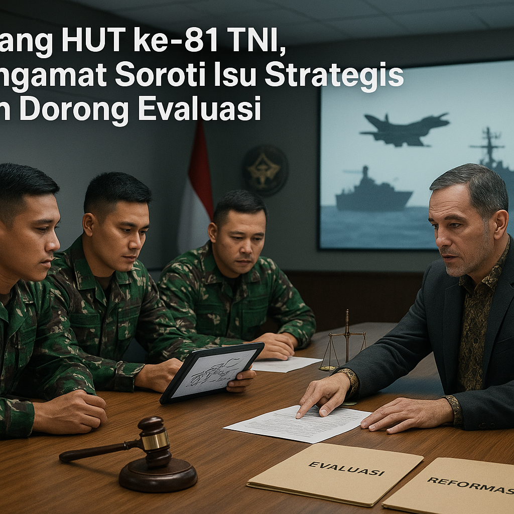 Jelang HUT ke-81 TNI, Pengamat Soroti Isu Strategis dan Dorong Evaluasi