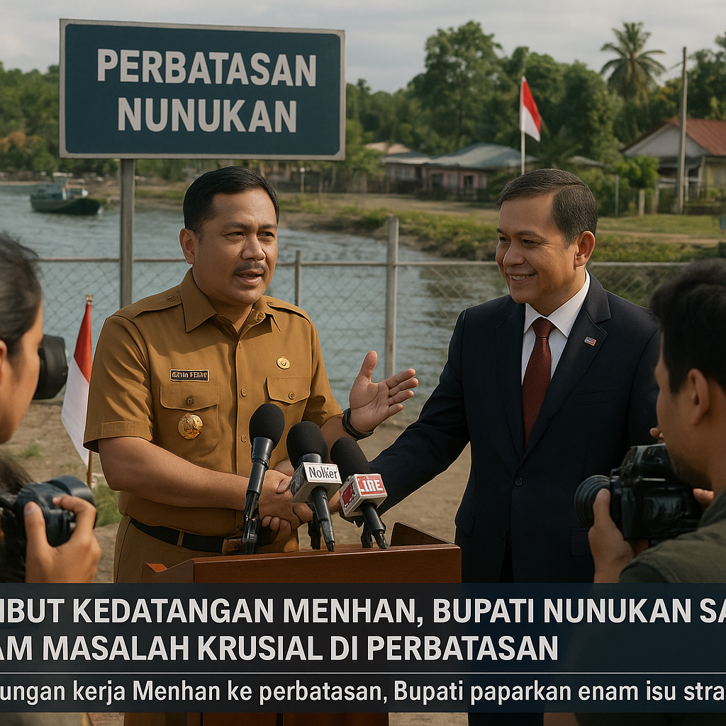 Sambut Kedatangan Menhan, Bupati Nunukan Sampaikan Enam Masalah Krusial di Perbatasan