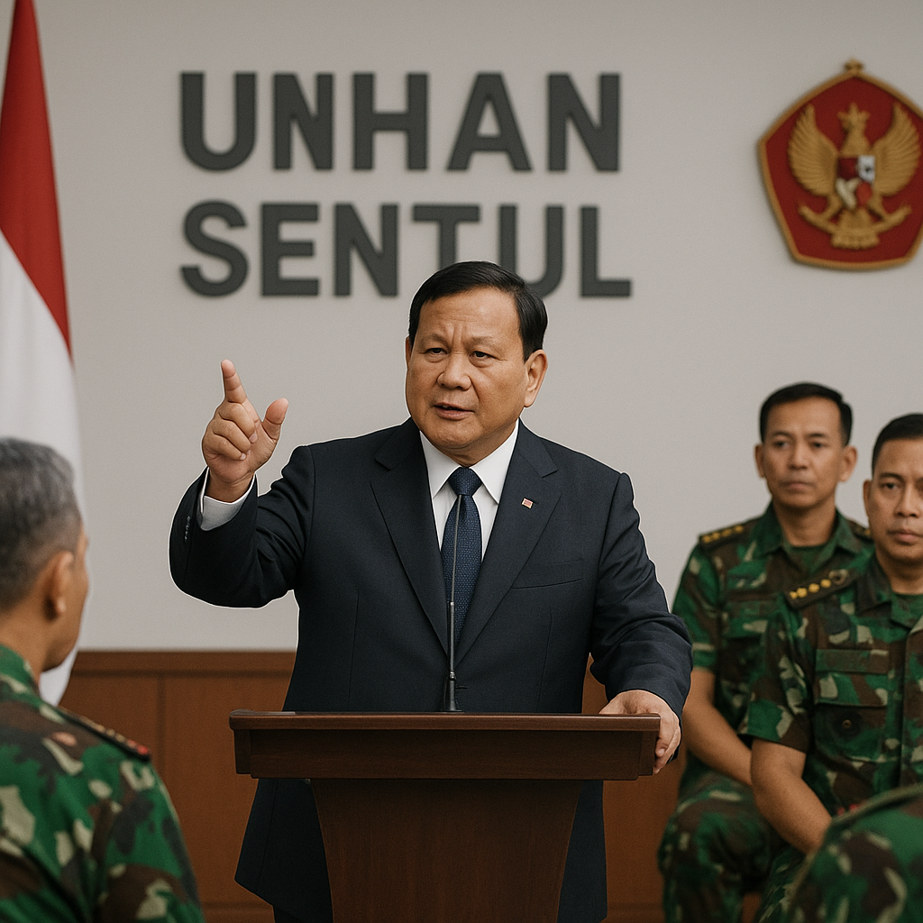 Prabowo Akan Beri Taklimat ke Komandan Satuan TNI di Unhan Sentul