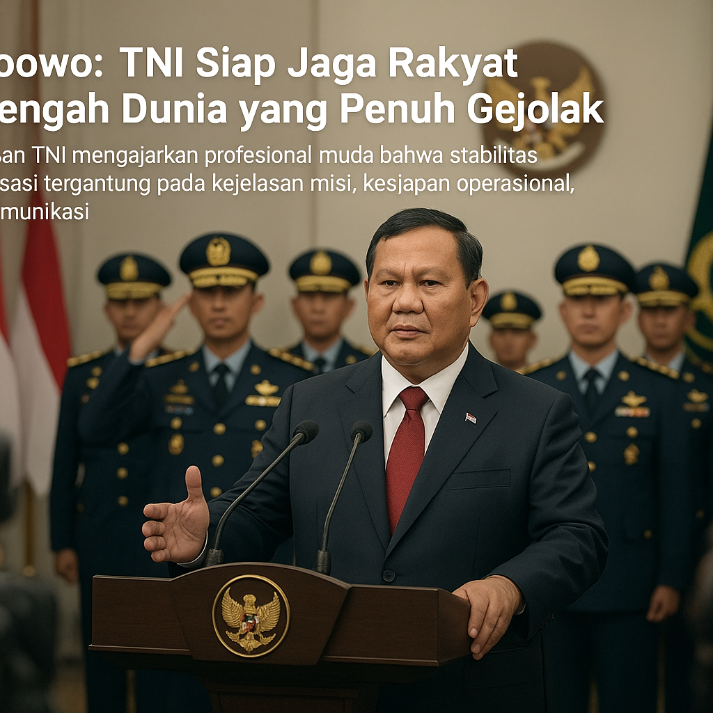 Prabowo: TNI Siap Jaga Rakyat di Tengah Dunia yang Penuh Gejolak