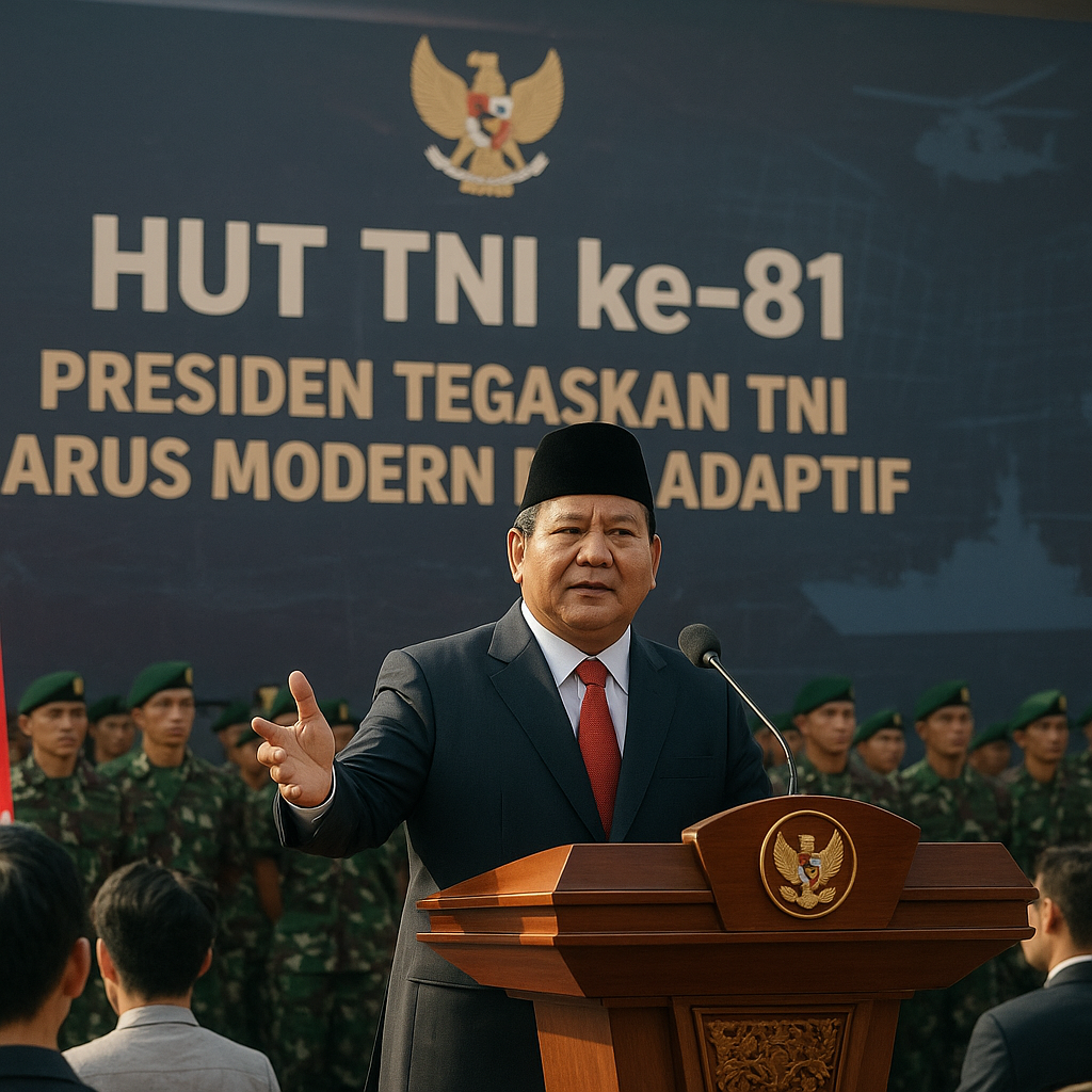 Presiden Prabowo Tegaskan TNI Harus Modern dan Adaptif, Utamakan Prestasi