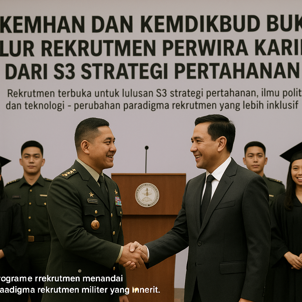 Kemhan dan Kemdikbud Buka Jalur Rekrutmen Perwira Karier dari S3 Strategi Pertahanan