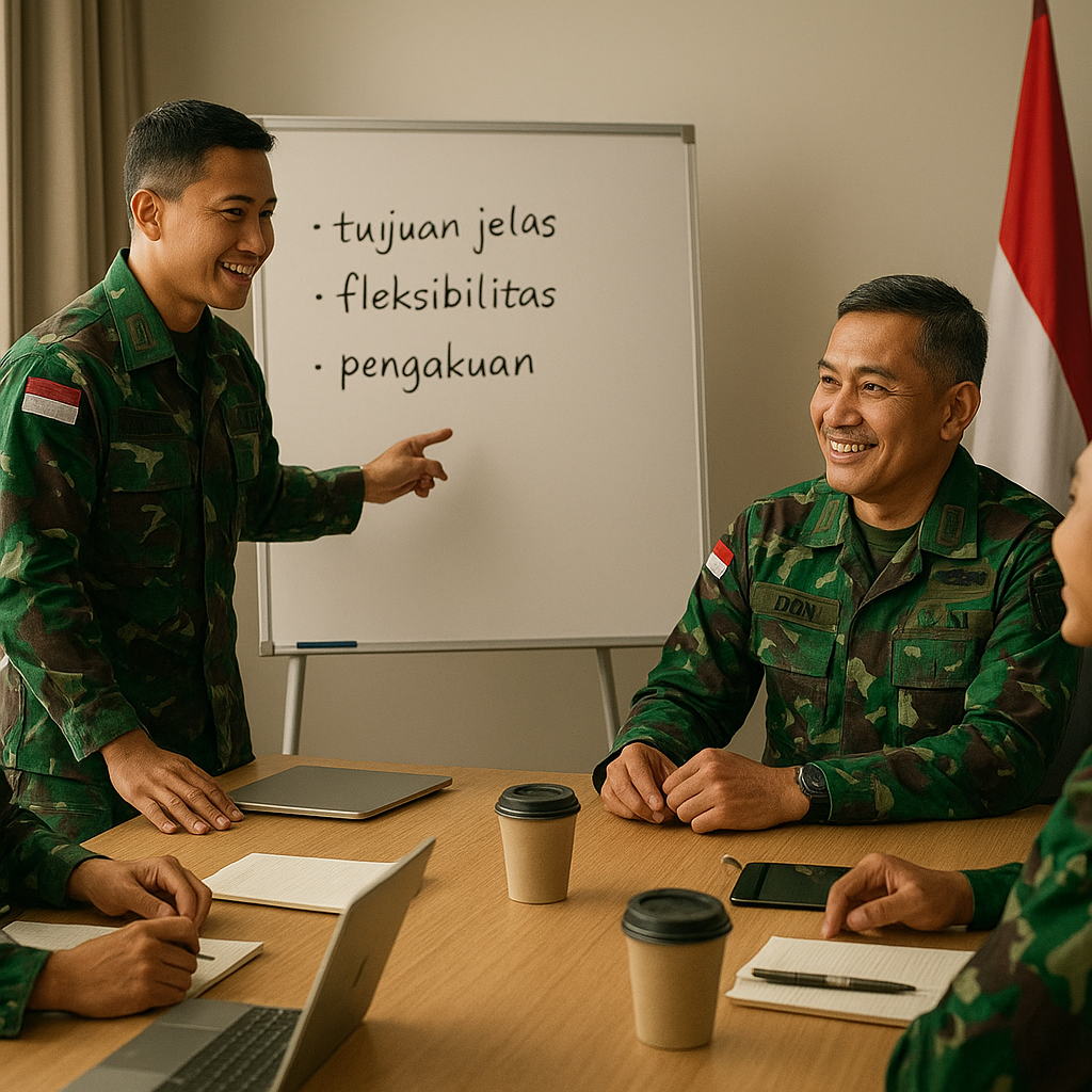 Memimpin Generasi Milenial di Organisasi TNI: Pendekatan Partisipatif dan Insentif