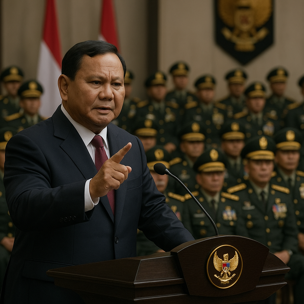 Arahan Prabowo ke 800 Perwira Tinggi: Kerja Lebih Baik dan Perbaiki Sistem