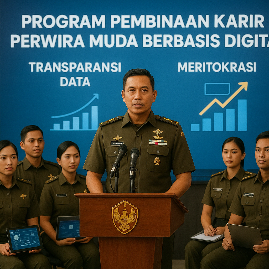 Kasad Resmikan Program Pembinaan Karir Perwira Muda Berbasis Digital