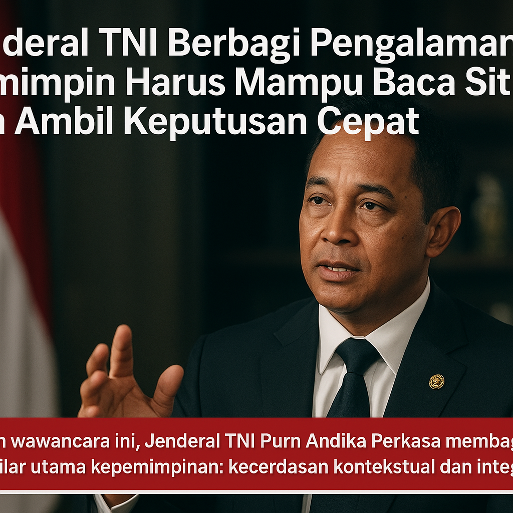 Jenderal TNI Berbagi Pengalaman: Pemimpin Harus Mampu Baca Situasi dan Ambil Keputusan Cepat