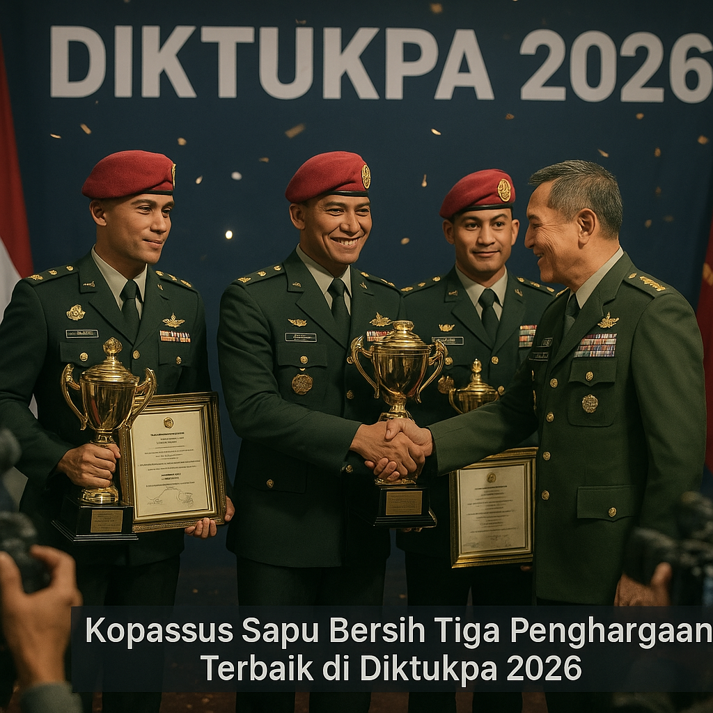 Kopassus Sapu Bersih Tiga Penghargaan Terbaik di Diktukpa 2026