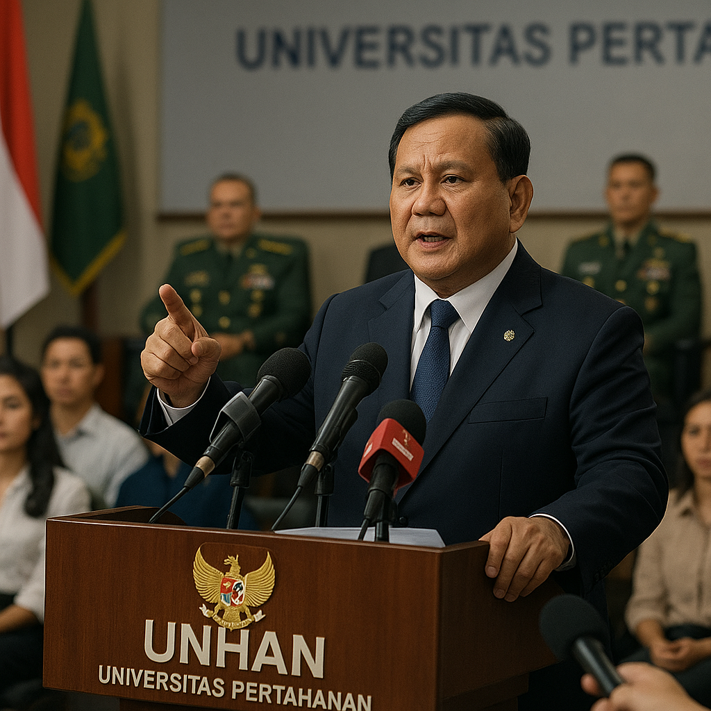 Prabowo Tekankan Sinergi dan Kepemimpinan TNI dalam Taklimat 3 Jam di Unhan