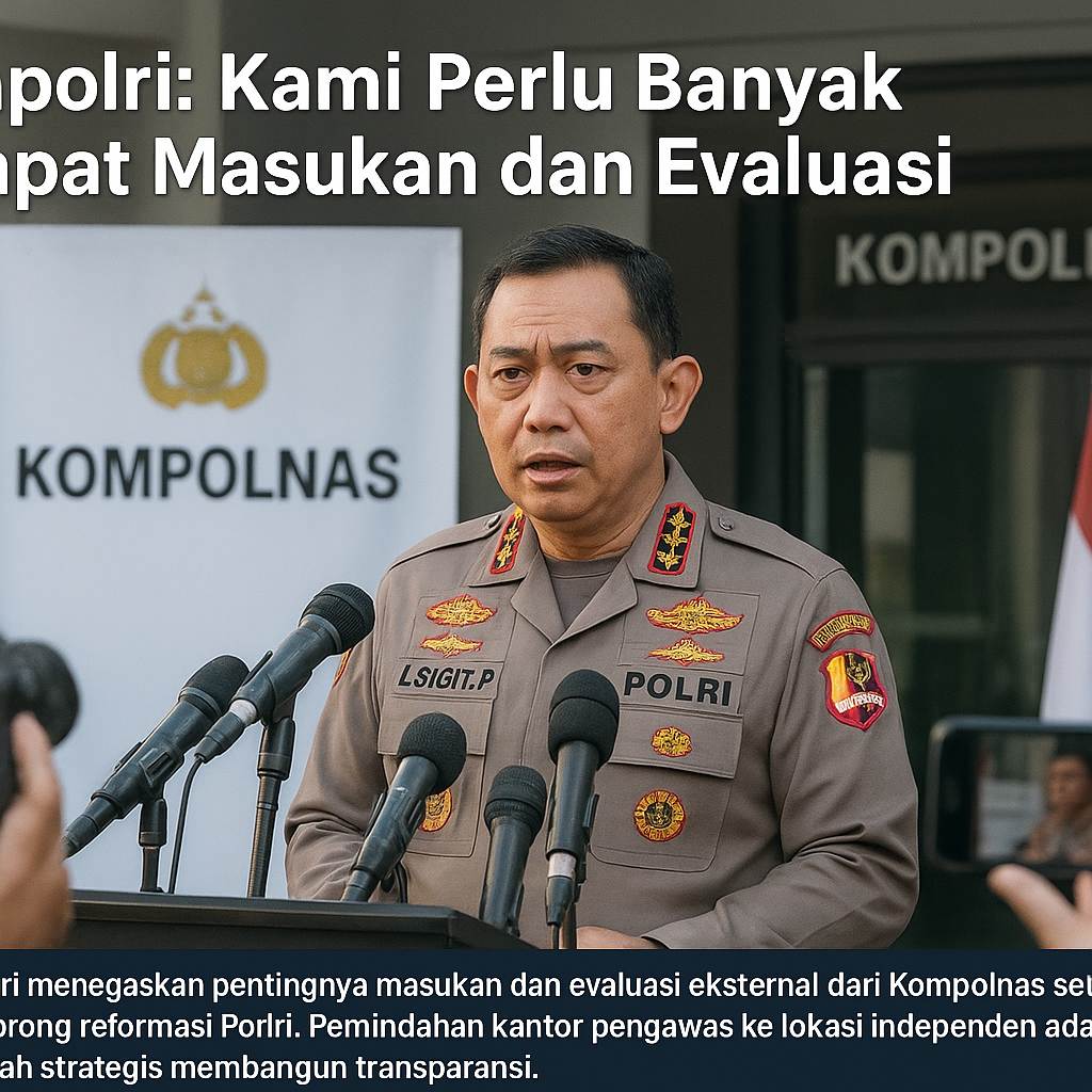 Kapolri: Kami Perlu Banyak Dapat Masukan dan Evaluasi