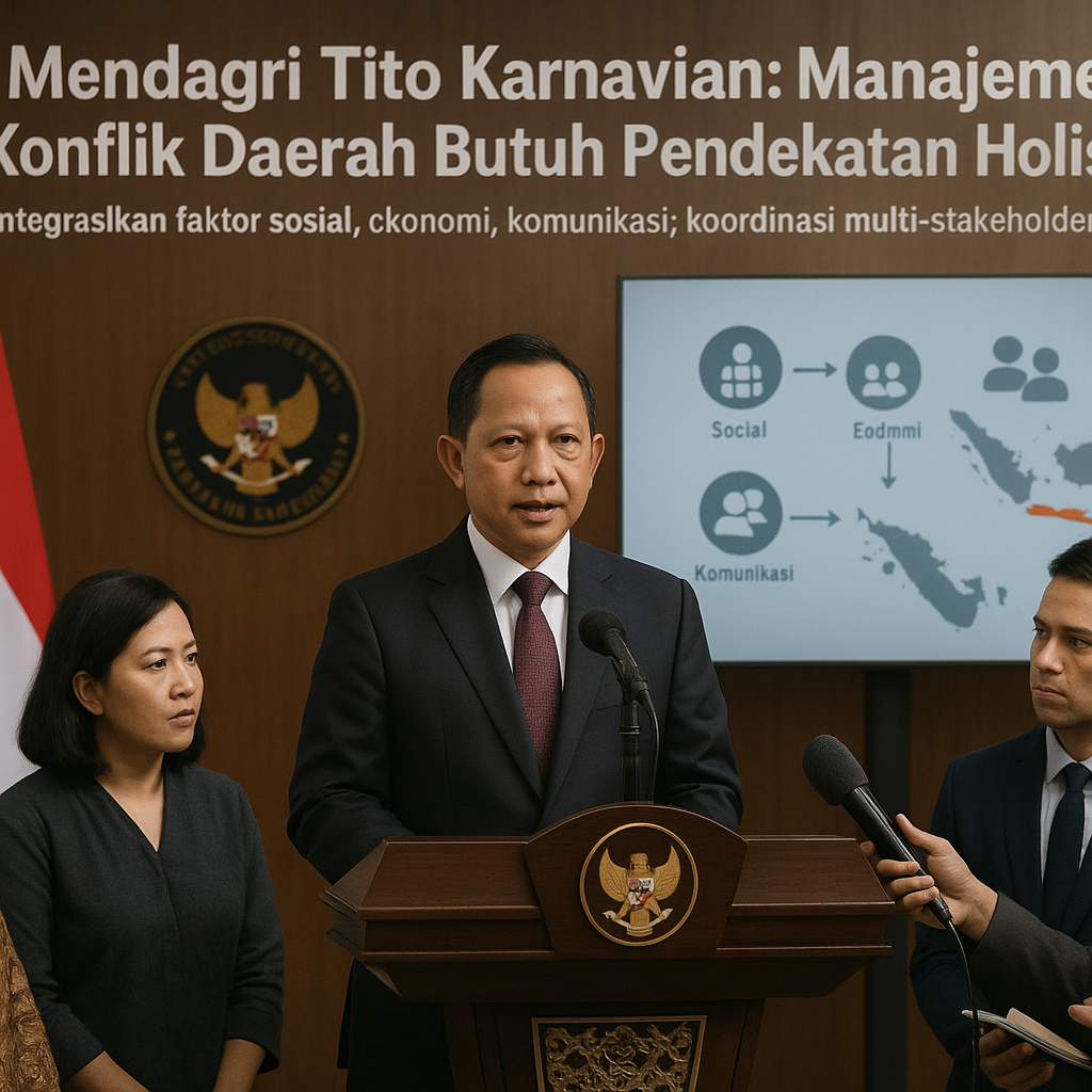 Mendagri Tito Karnavian: Manajemen Konflik Daerah Butuh Pendekatan Holistik