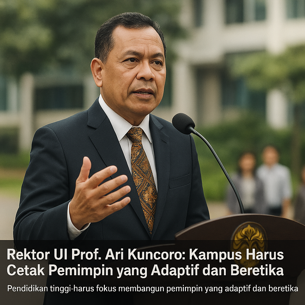 Rektor UI Prof. Ari Kuncoro: Kampus Harus Cetak Pemimpin yang Adaptif dan Beretika