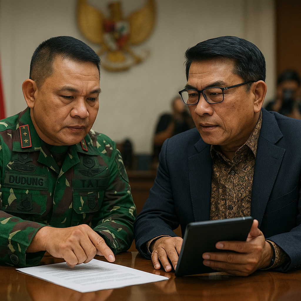 Temui Moeldoko, Dudung Bahas Strategi Kawal Program Prioritas
