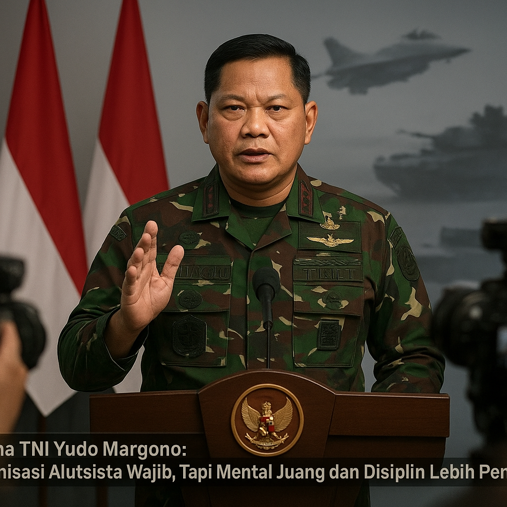 Panglima TNI Yudo Margono: Modernisasi Alutsista Wajib, Tapi Mental Juang dan Disiplin Lebih Penting