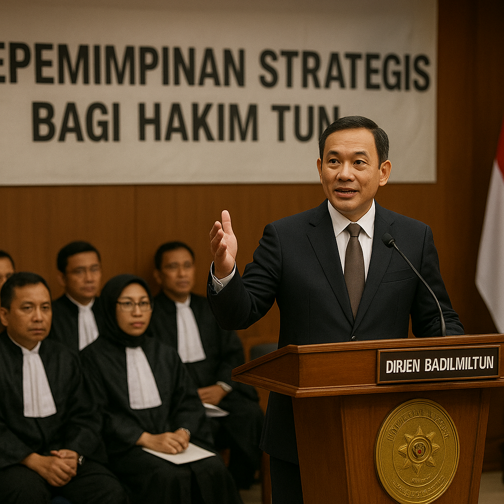 Dirjen Badilmiltun MA Tekankan Pentingnya Kepemimpinan Strategis bagi Hakim TUN