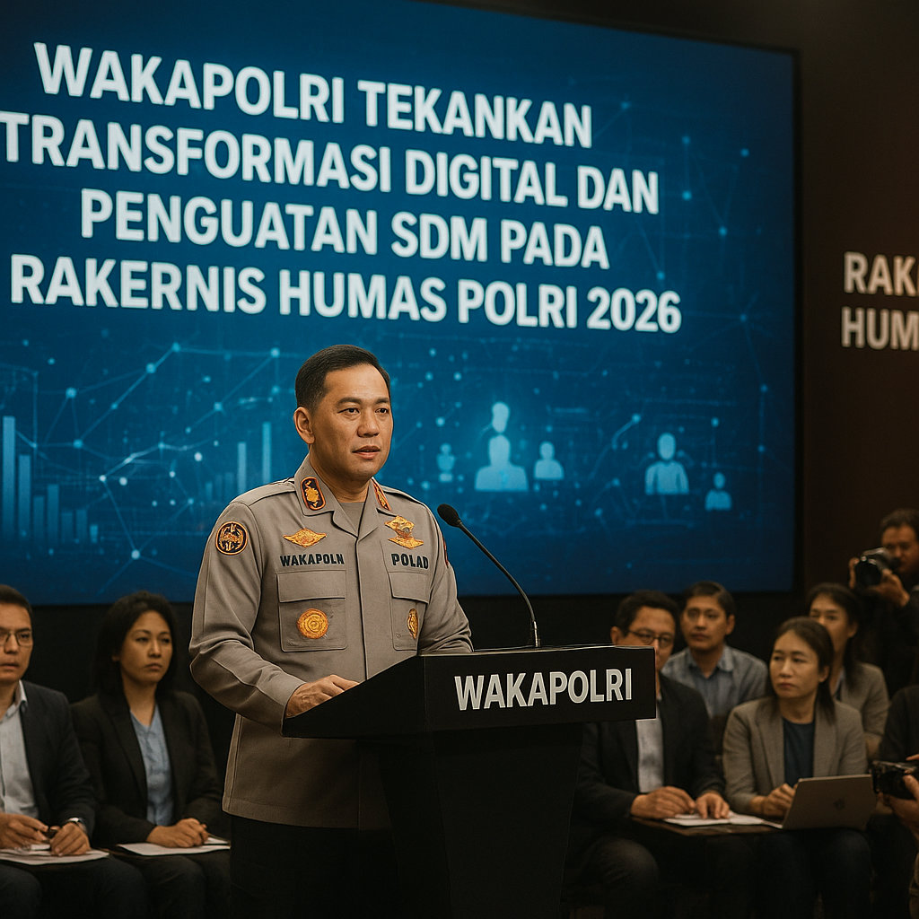 Wakapolri Tekankan Transformasi Digital dan Penguatan SDM pada Rakernis Humas Polri 2026