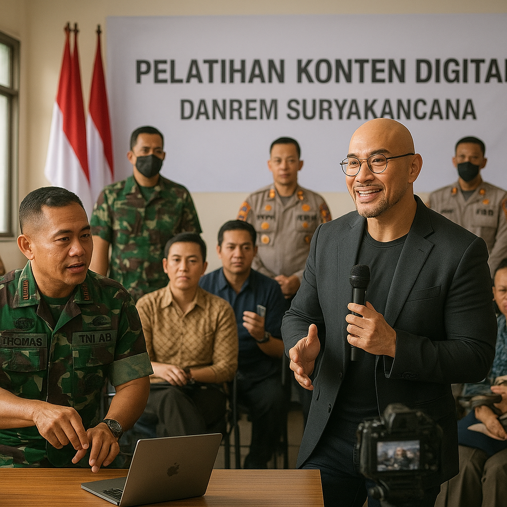 Danrem Suryakancana Gandeng Deddy Corbuzier, Bekali TNI-Polri dan ASN Bikin Konten