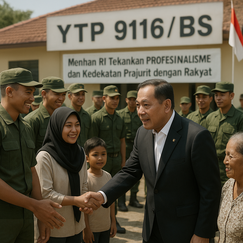 Menhan RI Tekankan Profesionalisme dan Kedekatan Prajurit dengan Rakyat, dalam Kunjungan Kerja ke YTP 916/BS