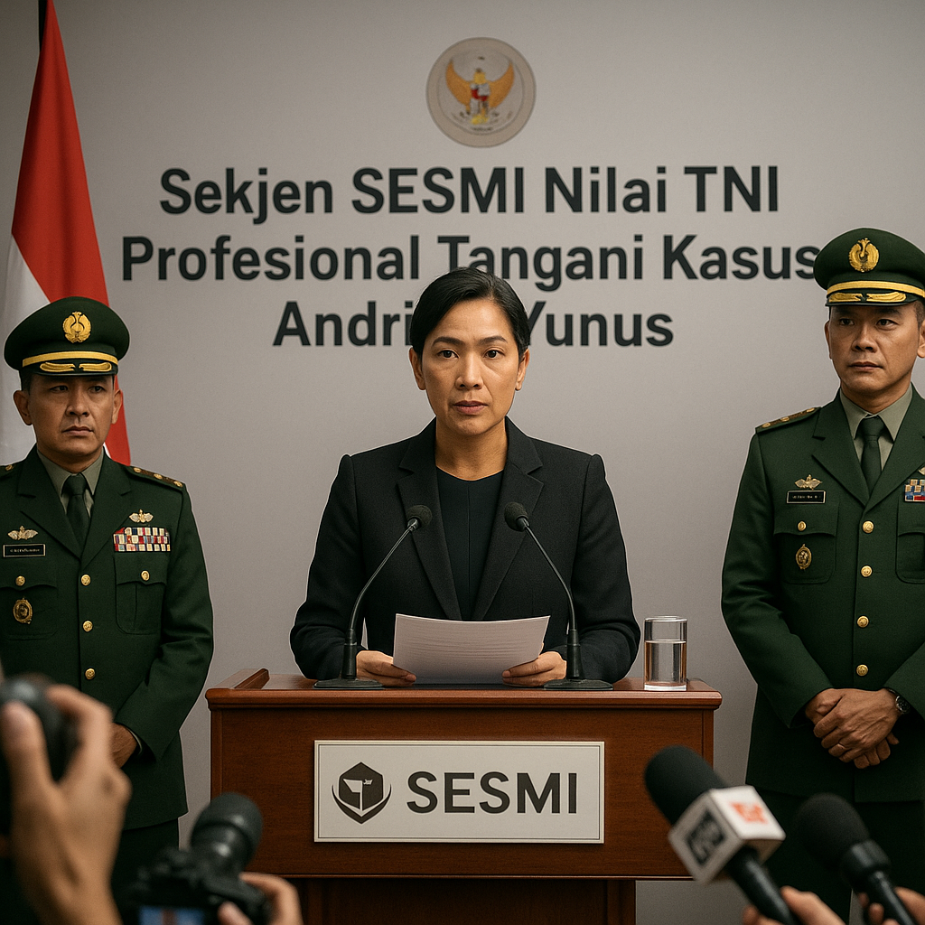 Sekjen SESMI Nilai TNI Profesional Tangani Kasus Andrie Yunus