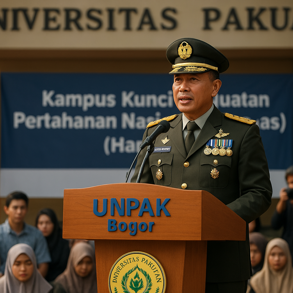 Jenderal Santri Mayjen TNI Kosasih di UNPAK Bogor: Kampus Kunci Penguatan Pertahanan Nasional (Hannas)