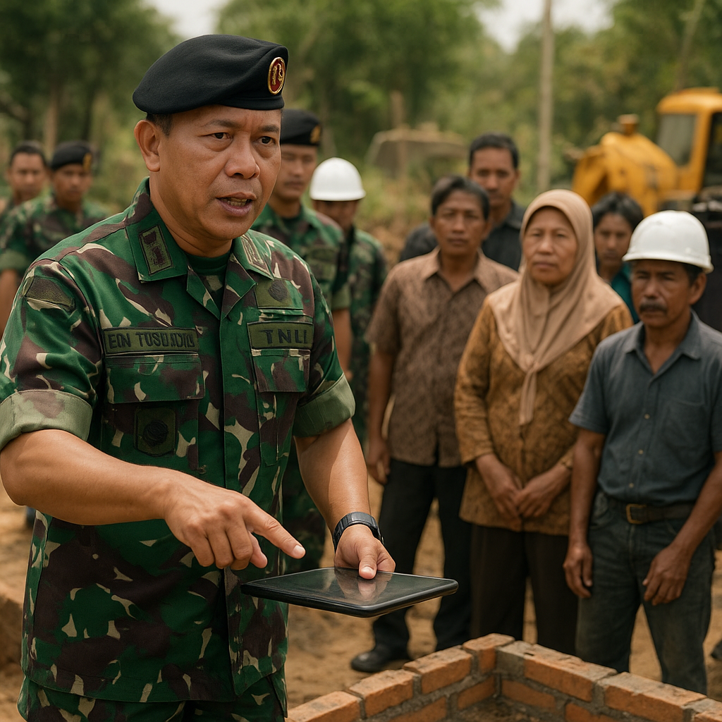 Pastikan Kualitas dan Akuntabilitas, Brigjen TNI Edi Yusnandar Tinjau Langsung Progres TMMD