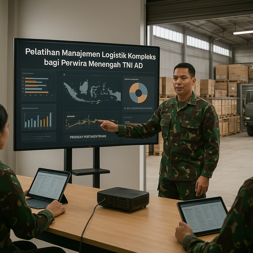 Pelatihan Manajemen Logistik Kompleks bagi Perwira Menengah TNI AD