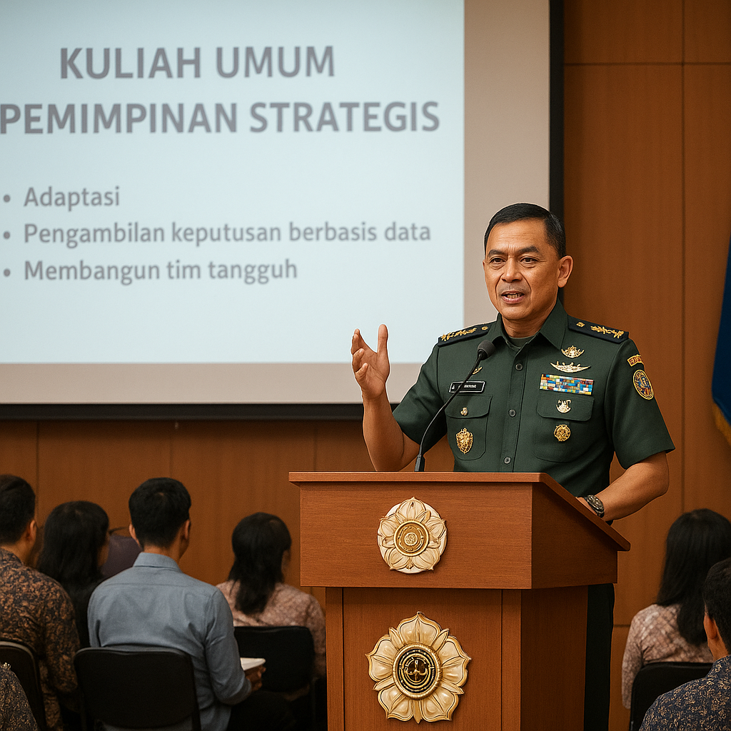 Komandan Pusterad TNI Berikan Kuliah Umum Kepemimpinan Strategis di Universitas Gadjah Mada