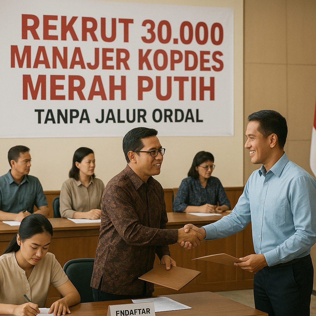 Rekrut 30.000 Manajer Kopdes Merah Putih, Pemerintah Klaim Tak Ada Jalur Ordal