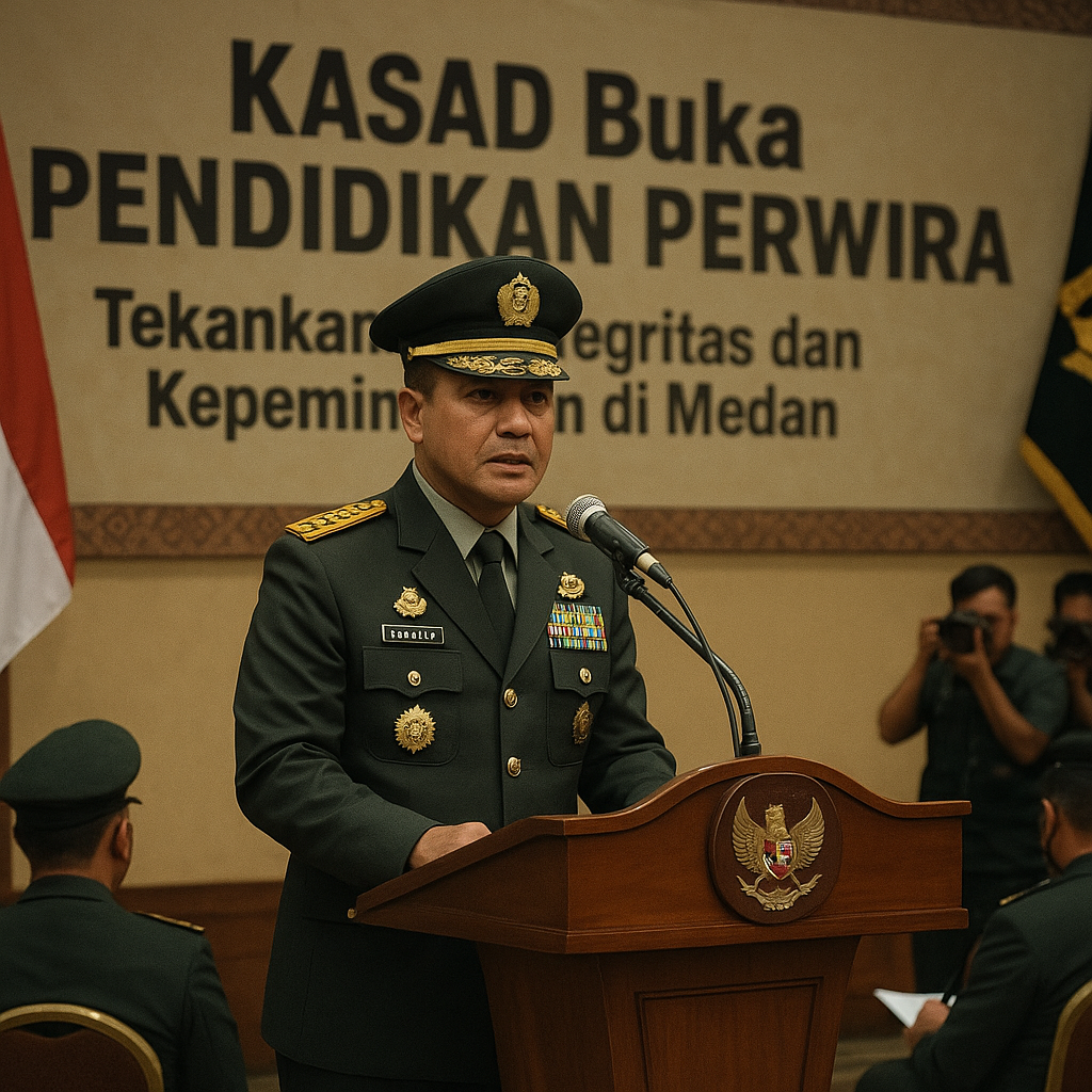 KASAD Buka Pendidikan Perwira, Tekankan Integritas dan Kepemimpinan di Medan