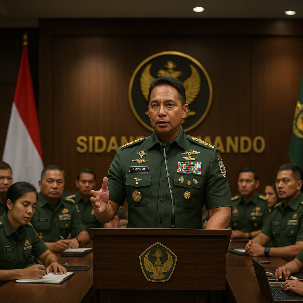 Kasad Pimpin Sidang Komando, Tekankan Disiplin Operasional dan Inovasi Tempur