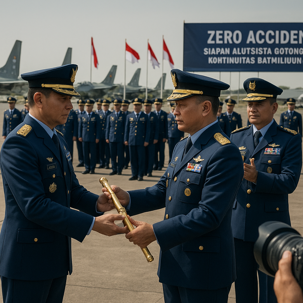 Tongkat Komando Koharmatau Resmi Beralih, Kasau Tegaskan Kesiapan Alutsista dan Zero Accident Jadi Prioritas Utama