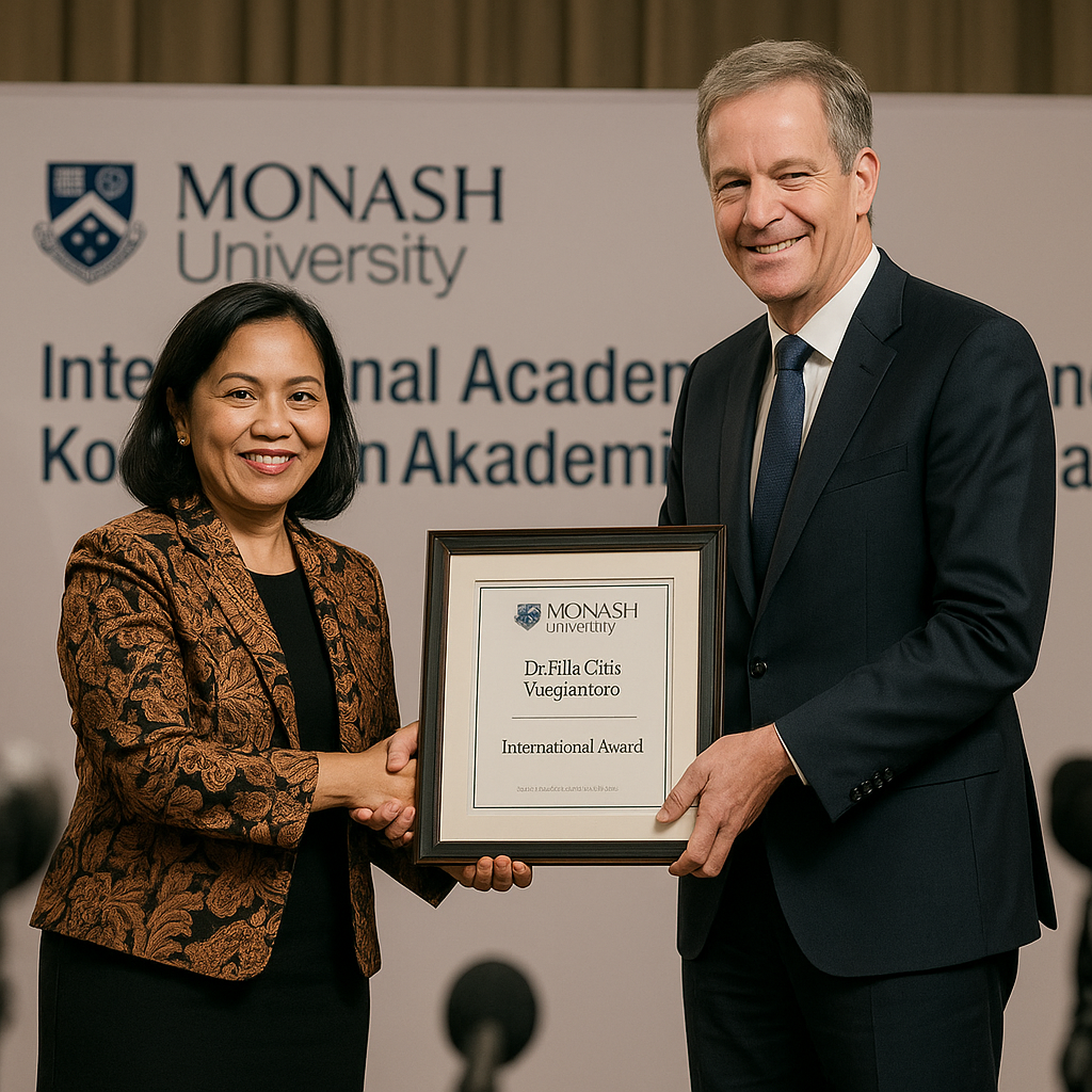 Ketua Umum PYC Dr Filda Citra Yusgiantoro Raih Penghargaan Monash University