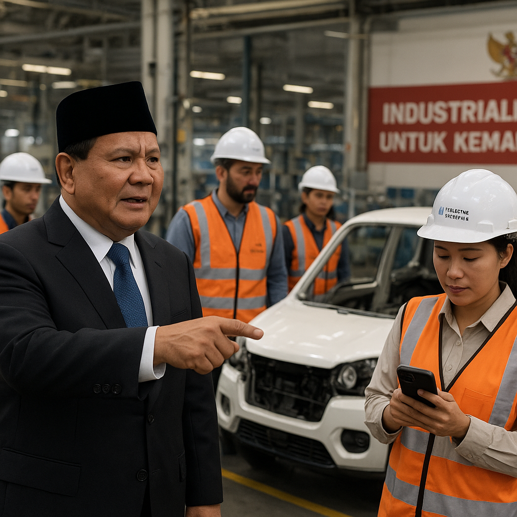 Prabowo Dorong Industrialisasi, Ingin RI Bisa Bikin Mobil hingga Handphone Sendiri