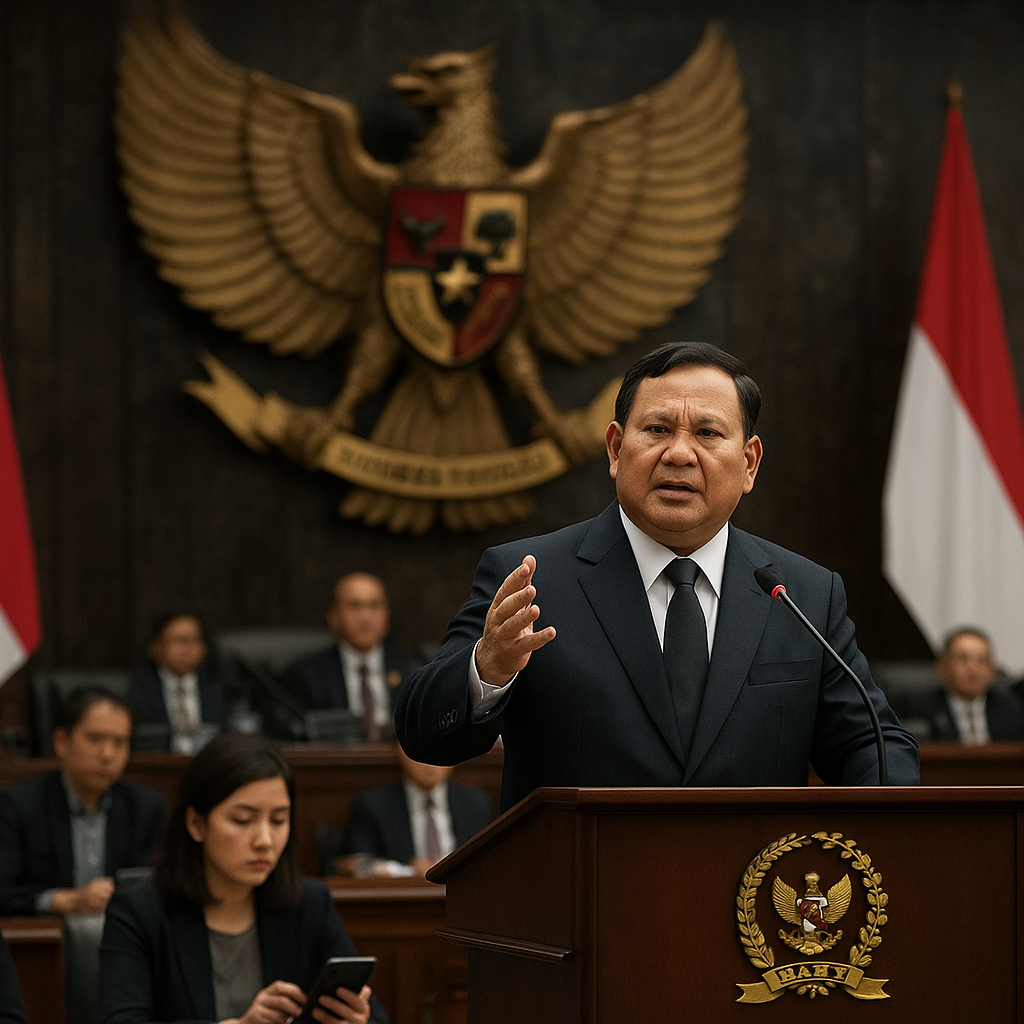 Perdana! Prabowo Ungkap Alasan Pidato Ekonomi di Rapat Paripurna DPR RI