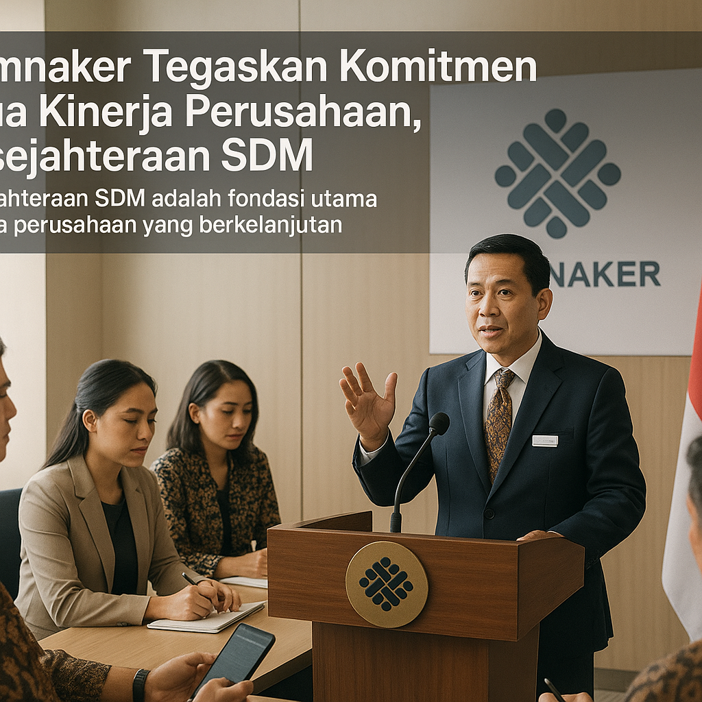 Kemnaker Tegaskan Komitmen Jaga Kinerja Perusahaan, Kesejahteraan SDM