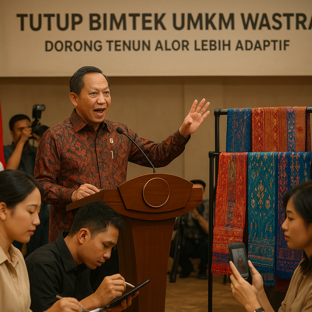 Tutup Bimtek UMKM Wastra, Tri Tito Karnavian Dorong Tenun Alor Lebih Adaptif