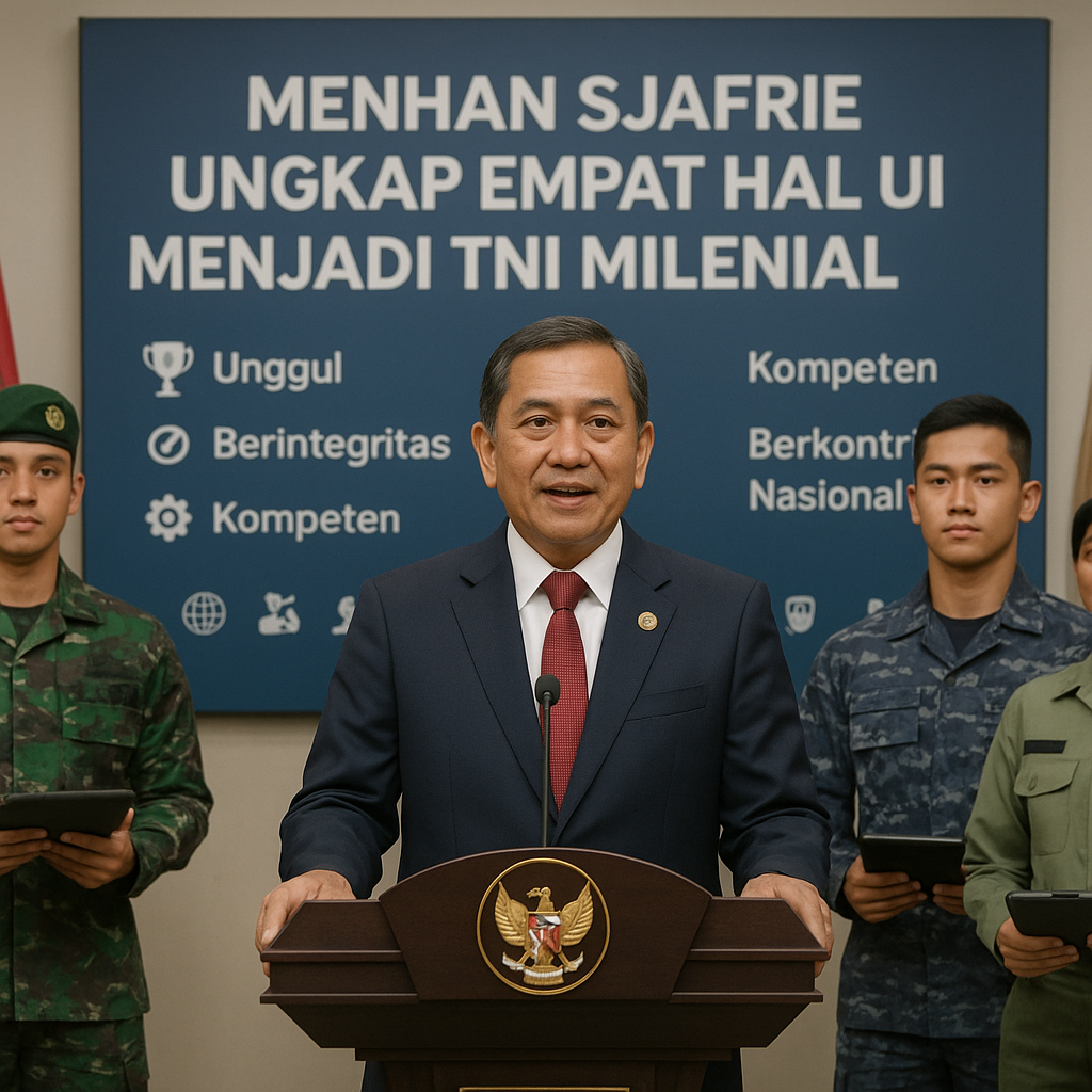 Menhan Sjafrie Ungkap Empat Hal untuk Menjadi TNI Milenial